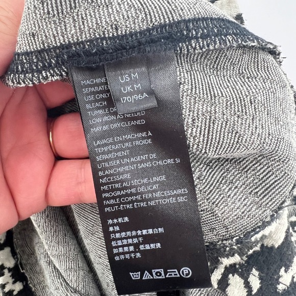 Free People No Type Tee Black & White Leopard Peasant T-Shirt Top Size M Mobwife - Picture 6 of 7